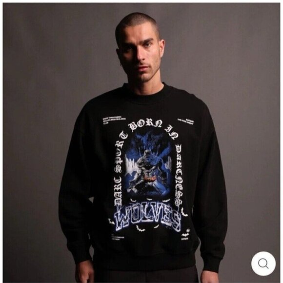 Darc Sport Bring The Pain London Crewneck Black Large Batman Dark Knight RARE - Picture 2 of 6